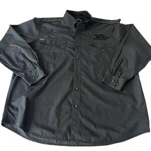 Harley Davidson Men's XL Charcoal Gray Button Down shirt